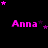 Black background with pink text 'Anna' and scattered purple stars in multiple configurations.