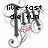 Pixelated icon with black text 'live fast die fun' over a stylized guitar and pink heart shape on white background.