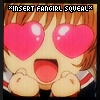Pixelated anime-style character with heart-shaped eyes, open mouth, and raised hands, overlaid with text reading *INSERT FANGIRL SQUEAL*.