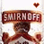 A 49x49 pixel animated buddy icon featuring a Smirnoff bottle with crossed bones and a heart symbol above it, displayed in two frames showing slight animation differences.