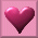 A pink heart icon transitions from solid to pixelated, then reforms into 'Love & Hugs' text on a pink background.