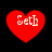 Four red heart-shaped icons with white text 'Seth' on a black background, arranged in a