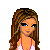 Pixel art contact sheet showing two frames of a female character with long brown hair wearing pink top and green shorts, alongside the name "NIKKI" in pixelated text.