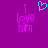 Two purple pixelated figures with 'I Love' text, a cyan heart above, on a solid purple background.