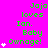 Bright pink background with green text reading "Joja loves Ian. Baby Ownage!" and white star symbols arranged in vertical