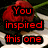A static pixelated image shows a red rose with green leaves against a dark background, overlaid with bold red text reading "You inspired this one" in three lines.