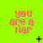 Bright green background with pink text reading "you are a liar" in three , surrounded by small black pixel symbols that change position across frames