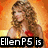 A four- of pixelated celebrity images with overlaid text reading "EllenP5 is Taylor Swift's no. 1 fan!" against varied backgrounds
