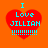 Four identical red heart-shaped icons with cyan text on an orange background, each displaying "I Love JILLIAN" followed by multiple exclamation marks.
