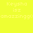 Pixelated text reads "Keysha isz amazzinggg" across four colored in a