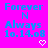 A static image with bright pink background displays blue text reading "Forever N Always 10.14.08" and a white heart symbol.