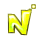 Four yellow 3D-rendered 'N' characters with white outlines and small square accents on a gray background.