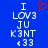 Blue background with white pixelated text reading "I LOVE JU KENT" and a red heart symbol above the text, displayed in two identical side-by-side
