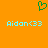 Green pixelated heart symbol above two identical light blue text strings on solid orange background.