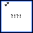 15 square with blue borders, each containing a pixelated '?!?' text and small black checkmark-like symbols in the top corners