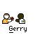 Pixelated icon of two figures with orange and green color scheme, one holding a basketball, labeled 'Gerry' with basketballs and hoops in surrounding positions.