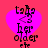 Four identical pixelated icons arranged in a , each featuring a pink heart on a red background with black text reading "take 3" and "her older efe"
