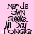 Pink background with black text reading "Nerds Own Gooks. All Day Long" and white heart symbols, animated to change the number of hearts.