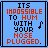 A 4x3 grid of pixelated animated frames showing the phrase "IT'S IMPOSSIBLE TO HUM WITH YOUR NOSE PLUGGED" in various color schemes with a small musical note icon on each frame.
