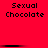 Red background with repeated pixelated text "Sexual Chocolate" in black, arranged in two of three each