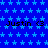 Blue background with light blue star pattern, repeated text "Justin <3" in black pixelated font across the image.