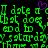 Green pixelated text on black background with purple heart symbol, repeated in horizontal pattern.
