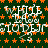 Green background with orange stars, white text 'WHILE I AM A STUDENT' repeated in a pattern across the image
