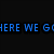 Blue and red pixelated text on black background with group photo of people in casual clothing.
