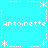 Pixelated cyan background with white text and star-like symbols arranged in a pattern