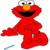 Red Sesame Street character with yellow nose, white eyes, and black mouth on white background; green sections contain partial text "Is Your" and full text "Is Your Friend".