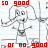 Pixelated character with white hair and gray outfit stands against lined paper background, text "so good" above and "or no good" below in red or blue.