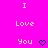 Pixelated text and heart symbols on a bright pink background with white and dark blue elements.