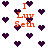 Pixelated icon with orange text "I Luv Seth" surrounded by dark purple hearts on white background.