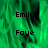 Green pixelated background with black text reading Emily and Faye in two , with a gray rectangular area on the right side