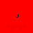 Red background with two black J-shaped symbols and five red star-like shapes below each symbol.