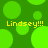 Green background with multiple green circles of varying sizes, yellow text reading 'Lindsey!!!' in four locations.