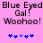 Pixelated text on pink background with blue star-like symbols below, showing animation of symbol positions changing.