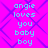 A static image with a bright pink background featuring a repeating blue diamond pattern, overlaid with light blue text reading "angie loves you baby boy" in two vertical
