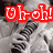 A grayscale image of a person with a surprised expression, overlaid with red text and a red arrow symbol.