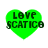 Four green heart-shaped icons with black text reading LOVE SCATICO displayed in a , each with distinct pixelation levels