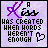 A 3x3 contact sheet of animated frames showing a pixel art icon with purple and black text reading "A kiss has created when words weren't enough" alongside heart symbols, displayed on a light purple background.