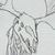 Pixelated grayscale image of a stylized figure with flowing hair and limbs against a light background, rendered in low-resolution digital art style.