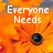 A flower with orange petals and a dark center appears in four , each showing different text above it