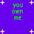 Purple background with white star shapes and green text reading 'you own me' in four identical quadrants.