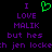 Static pixel art displays purple text on black background with green heart symbol above text.