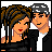 Pixel art of two people standing close together on a white background, with blue text reading 'Best Friends' on a bright blue background to the right.