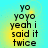 Pixelated text on a gradient background with yellow and cyan hues, displaying repeated phrases in black block letters.