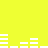 Yellow background with white horizontal bars arranged in two , some bars longer than others, forming a static visual pattern