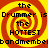 A static image with four identical spiral patterns in red and yellow, each containing text elements.
