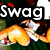 Animated icon shows a character with orange hair and green clothing holding a yellow object, with text reading "Swag" and "vagest" visible.